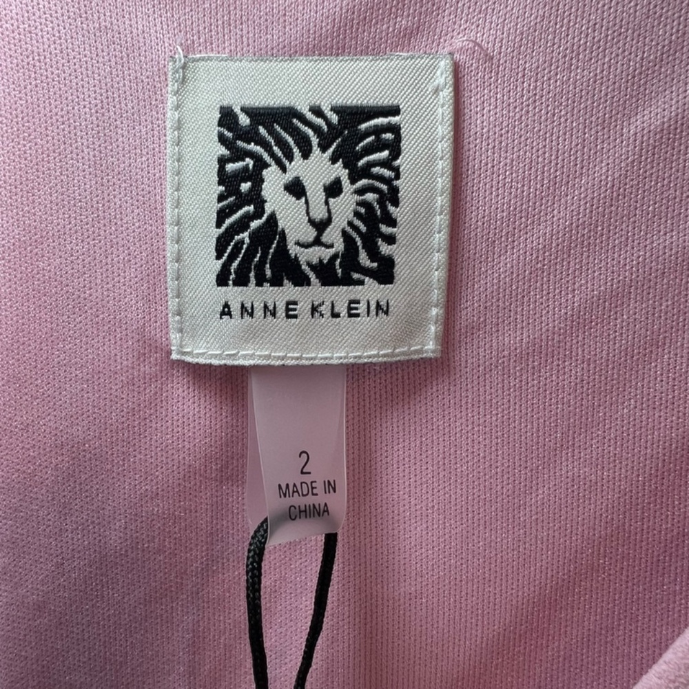 Anne Klein Sheath Dress Tutu Pink Flutter Sleeve Bridal Zip Up Cocktail NEW Sz 2 - Picture 3 of 14